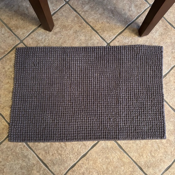 Mind On Design Microfiber Gray Loopy Bathroom Rug Mat NWOT - Picture 1 of 8
